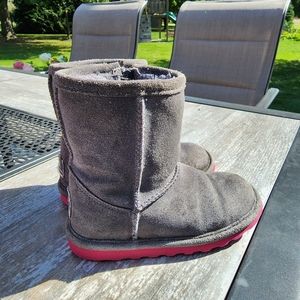 Bearpaw Leather Boots Little Girls Size 10